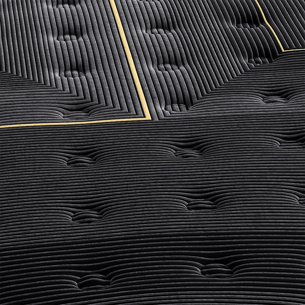 Nicola 35cm Spring Mattress Bamboo Euro Top Bed Pocket HD Egg Foam - Queen