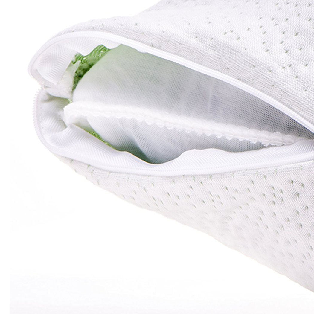 Set of 2 Memory Foam Pillow with Bamboo Fabric Cover