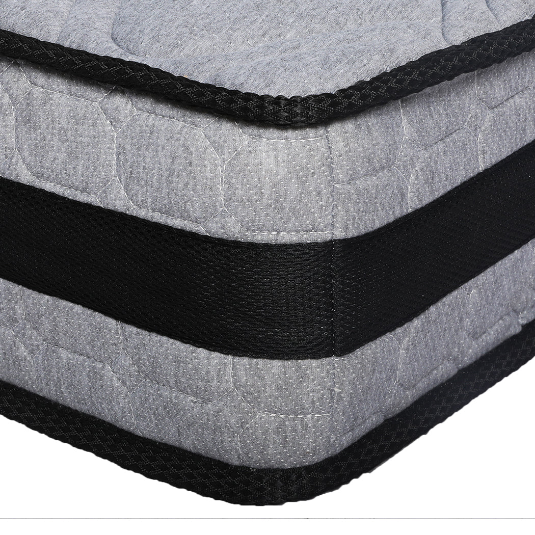 Charlotte 22cm Spring Foam Mattress Medium Firm Dark Grey - King