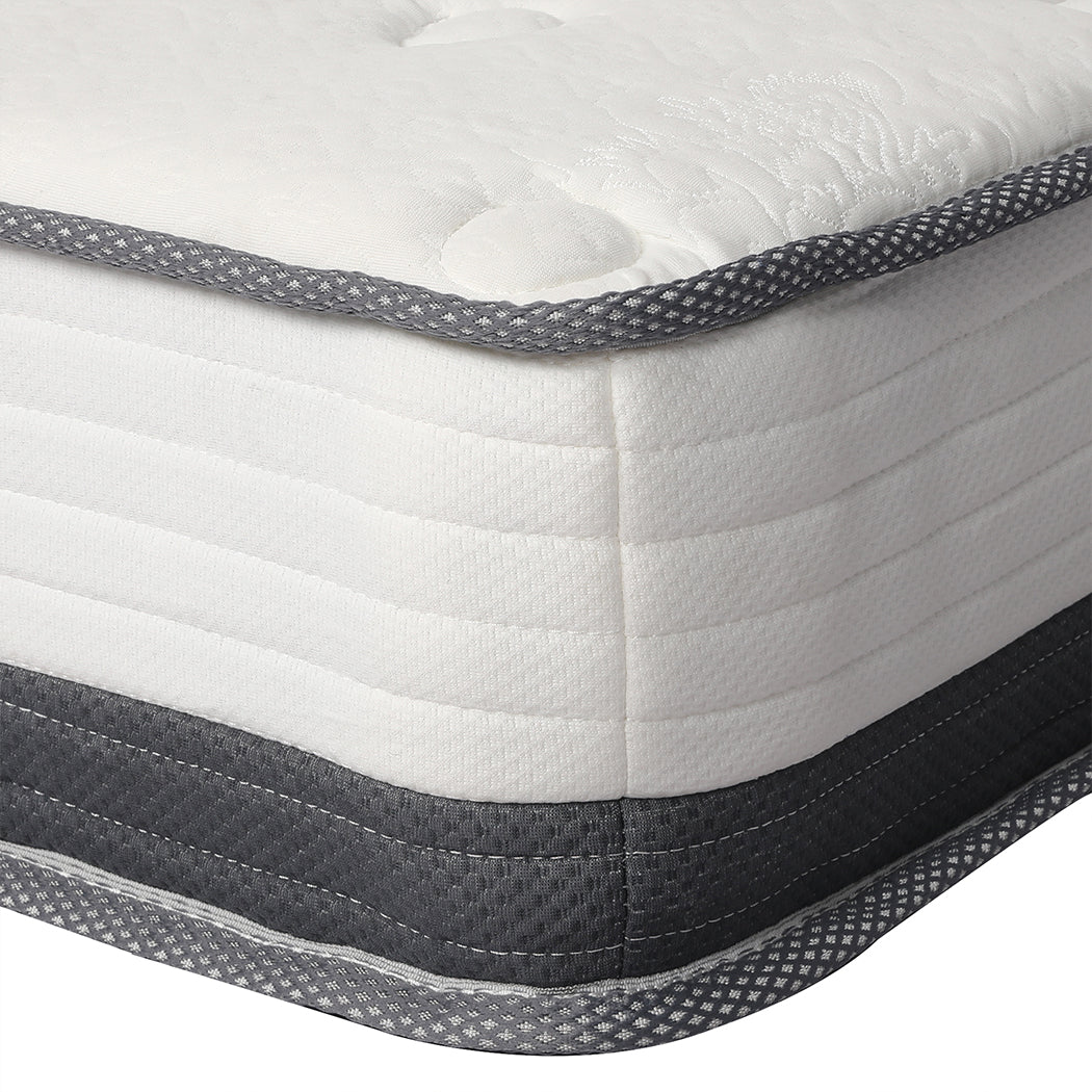 France 21cm Spring Mattress Premium Bed Top Foam Medium Firm - Queen