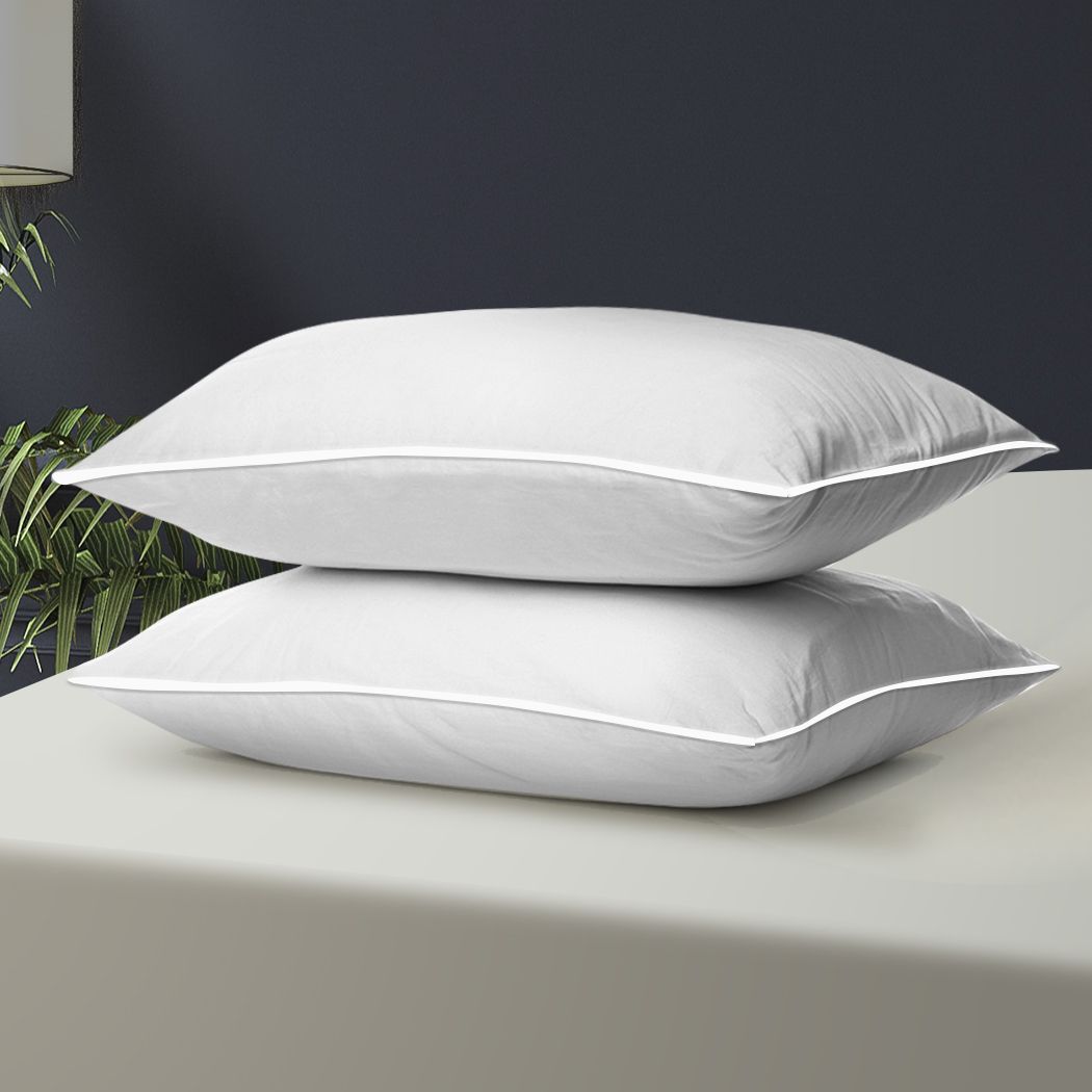 Set of 2 Pillows Inserts Cushion Soft Duck Feather