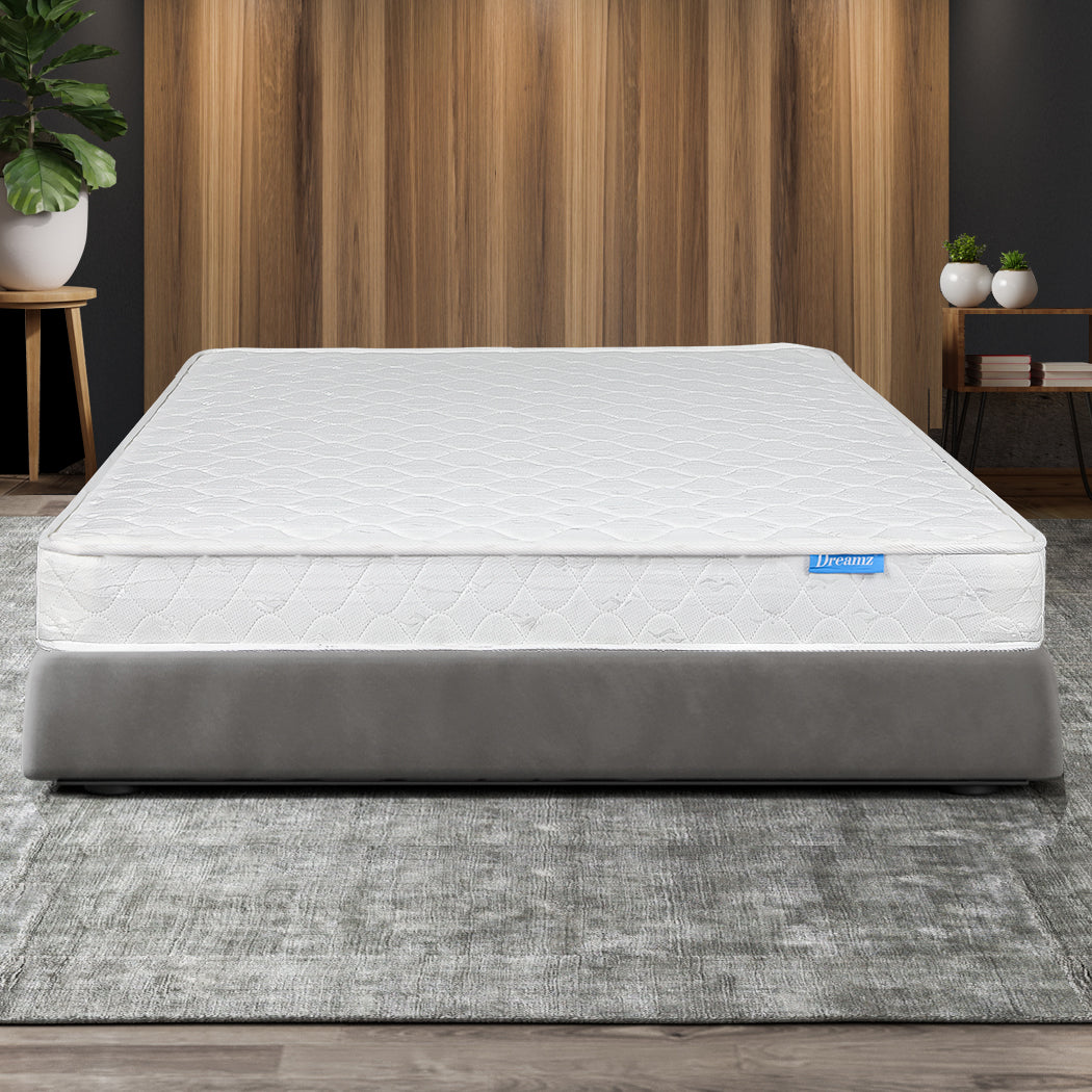 Zera 13cm Mattress Spring Coil Bonnell Bed Sleep Foam Medium Firm - Queen